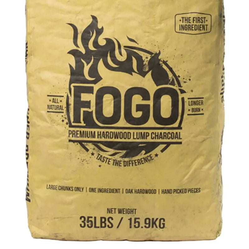 FOGO Super Premium Oak Restaurant Natural Hardwood Lump Charcoal, (2 Pack)