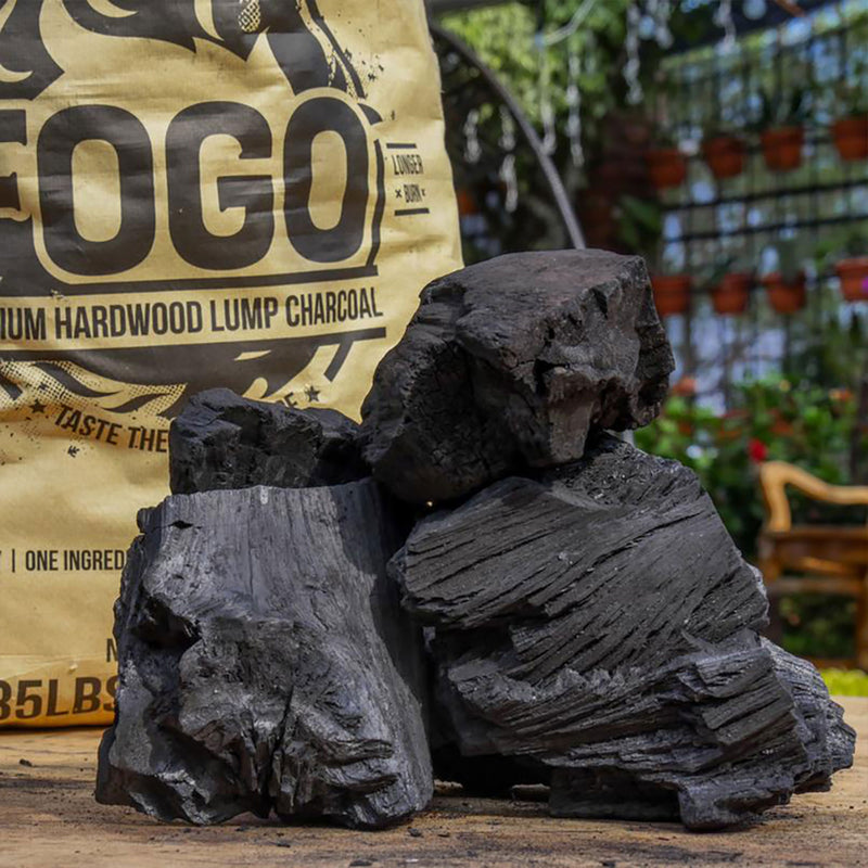 FOGO Super Premium Oak Restaurant Natural Hardwood Lump Charcoal, (2 Pack)