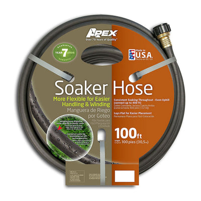 Apex 100 Foot Water Conservation Garden Soil & Root Soaker Hose (6 Pack)
