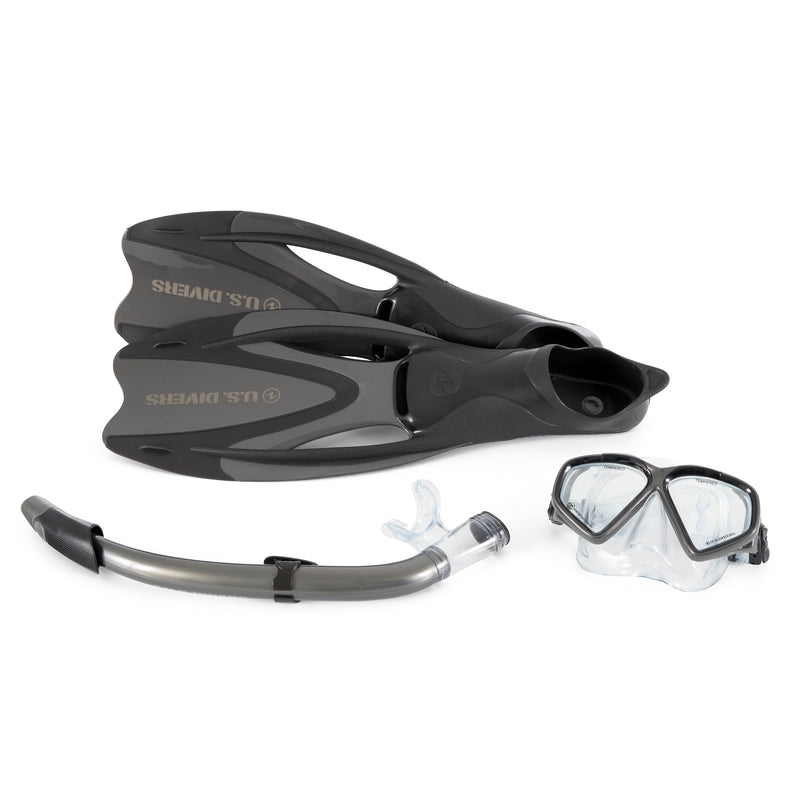 U.S. Divers (244335) Cozumel Mask, Seabreeze II Snorkel, ProFlex Fins/Bag Set