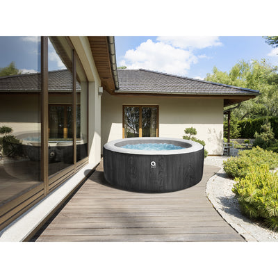 JLeisure 800 Liter 53in 4 Person Inflatable Round Hot Tub Spa, Black (For Parts)