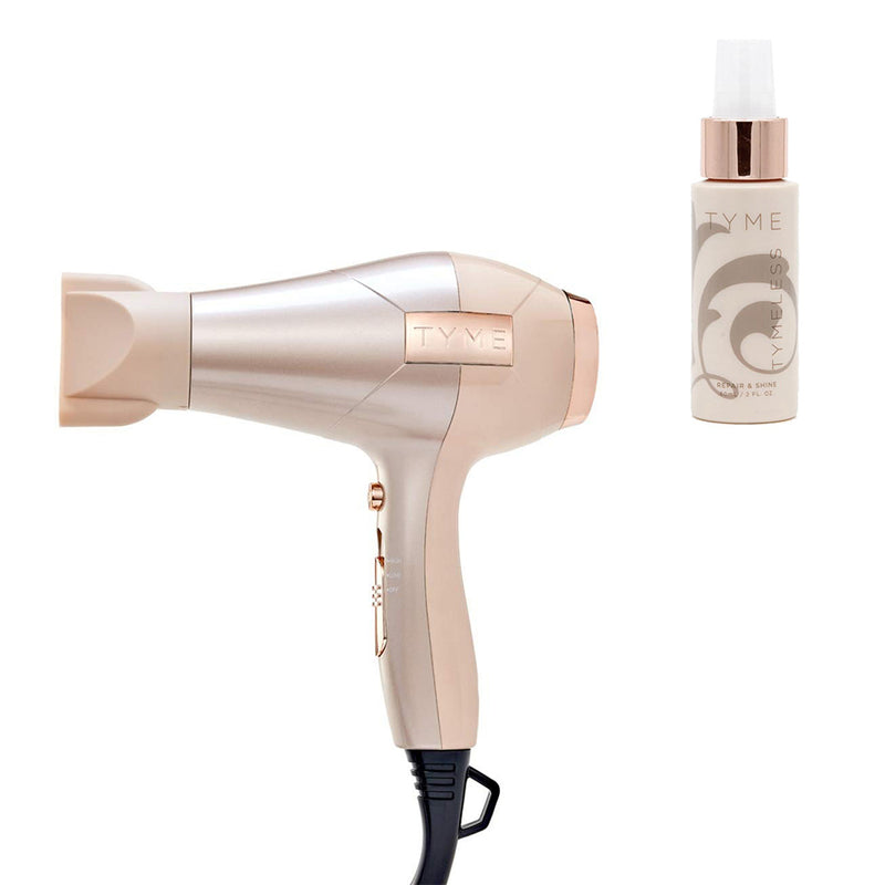 TYME Blowtyme Ionic and Ceramic Pro Blow Dryer with Repair and Shine Hair Spray