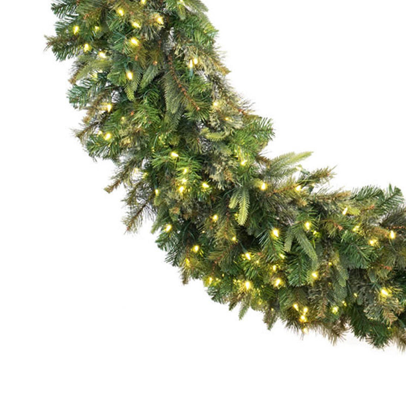 Vickerman Cashmere 72 Inch Artificial Prelit Christmas Wreath with Clear Lights