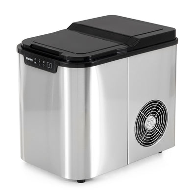 Danby 2-Pound Capacity Electric Self-Cleaning Portable Spotless Steel Ice Maker