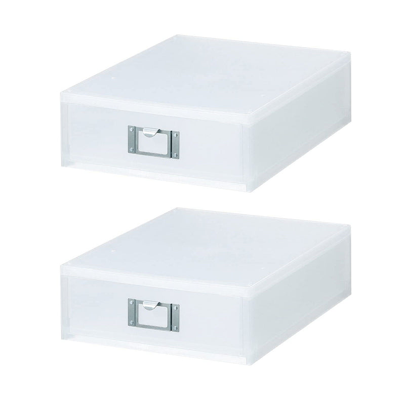 Like-It MX-5 Stackable Letter-Sized Organizer for Home & Office, White (2 Pack)