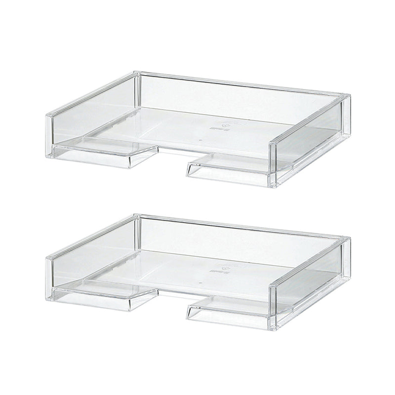 Like-It A4R File Tray Organizer for Home, Desktop, Cosmetics (2 Pack) (Open Box)