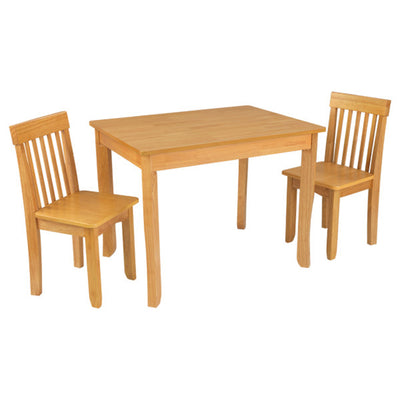 KidKraft Avalon II Wood Square Table and 2 Chairs Set, Natural Finish (Open Box)