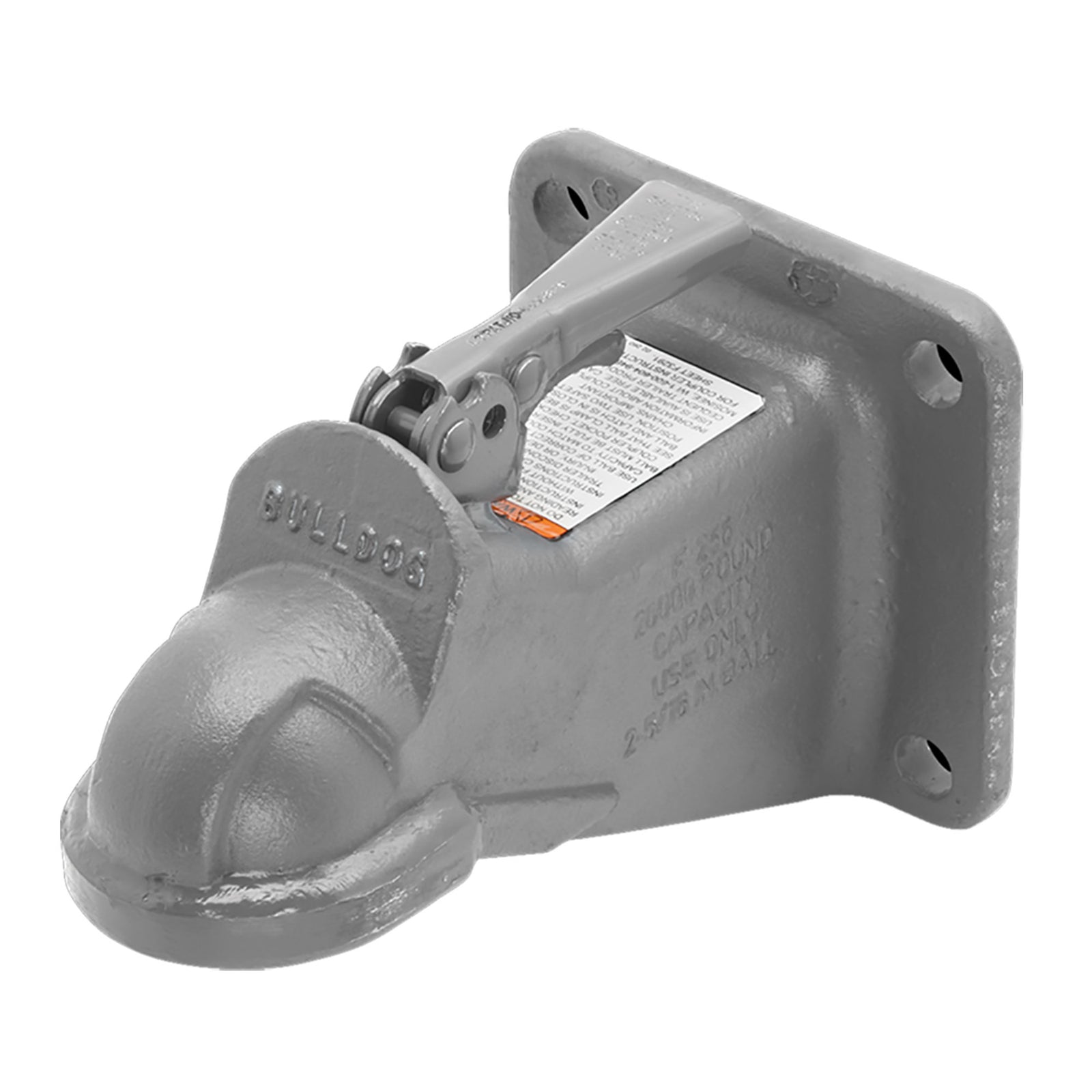 Bulldog 4420000317 Class V Cast Primed 20,000Lb Flat Mount Trailer Coupler Plate - VMInnovations