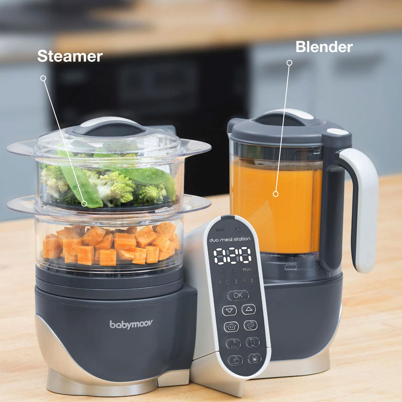 Babymoov Duo Meal Food Maker Processor with Steam Cooker & Multi-Speed Blender