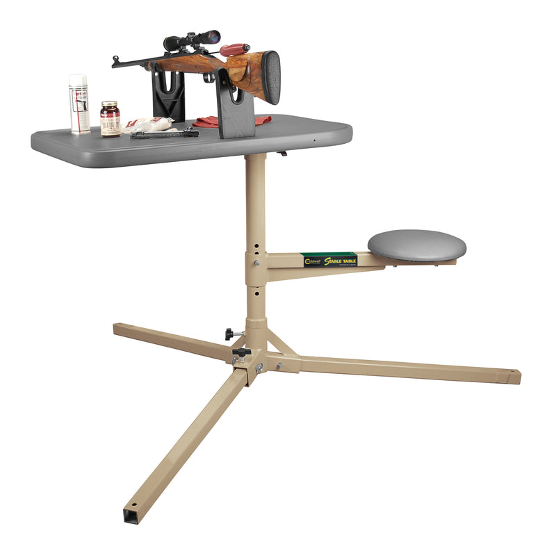 Caldwell 252552 The Stable Table with Ambidextrous Weatherproof Design and Seat