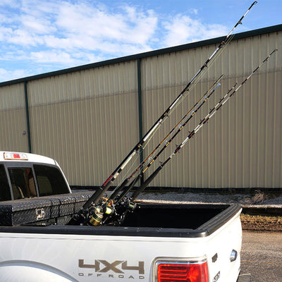 Viking Solutions VFR006 6 Rod Truck Mounted Powder Coat Steel Fishing Rod Rack