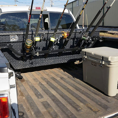 Viking Solutions VFR006 6 Rod Truck Mounted Powder Coat Steel Fishing Rod Rack