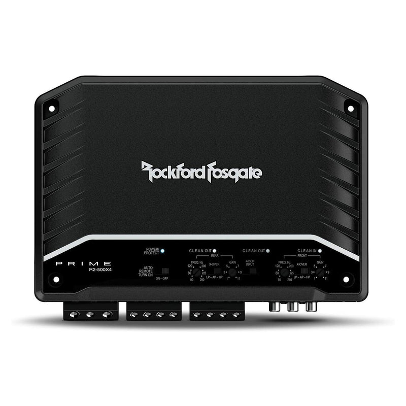 Rockford Fosgate R2-500X4 Prime 500-Watt Full Range 4-Channel Amplifier, Black