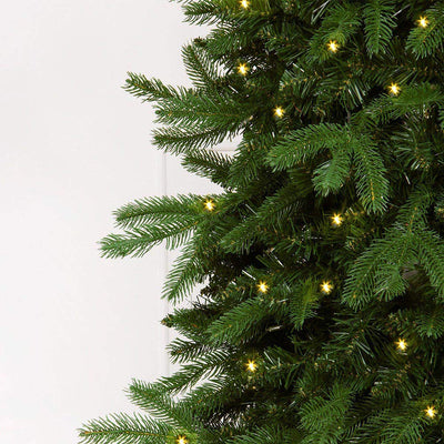 Easy Treezy 7.5 Foot Pre-Lit Realistic Douglas Fir Artificial Christmas Tree