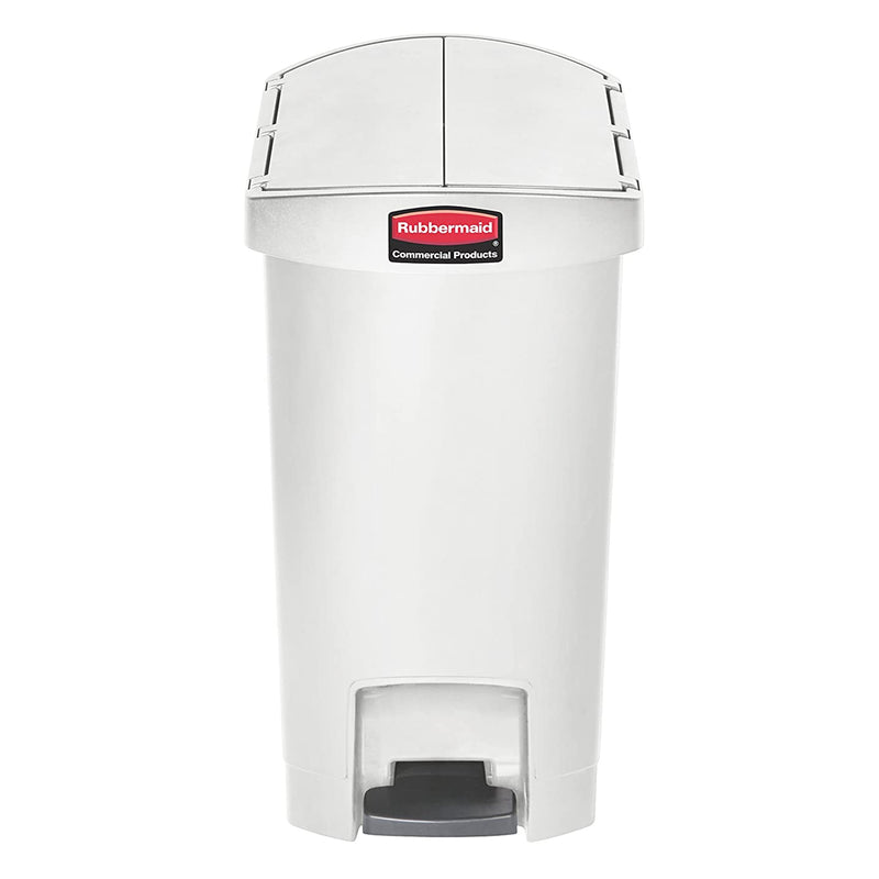 Rubbermaid 1883556 Slim Jim 8-Gallon Plastic Garbage Can, Step-On Front Pedal