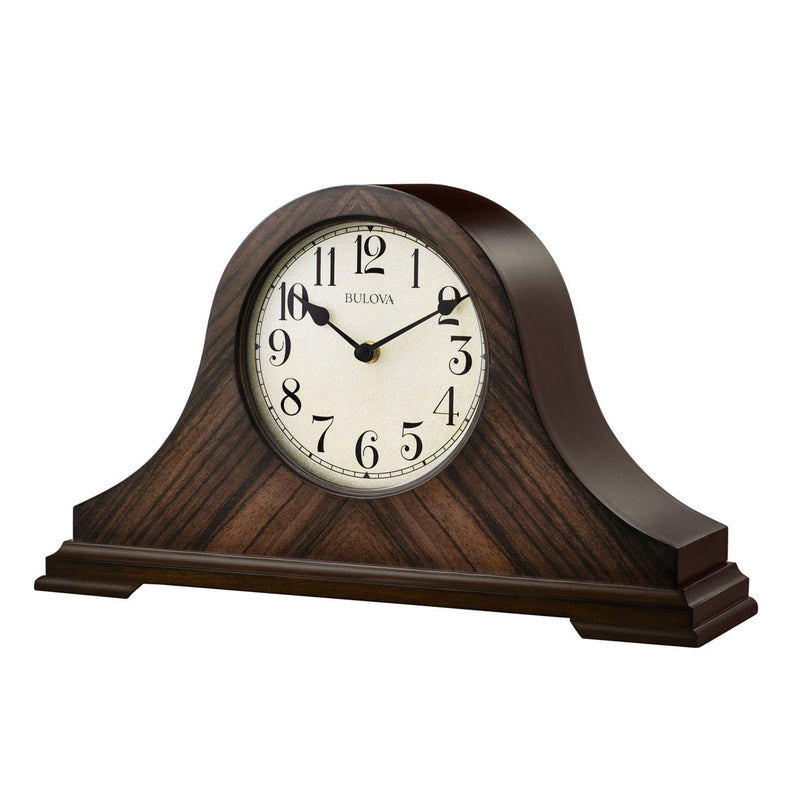 Bulova Clocks B1515 3 Melody Chiming Hardwood Walnut Finish Norwalk Mantel Clock