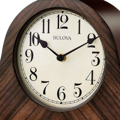 Bulova Clocks B1515 3 Melody Chiming Hardwood Walnut Finish Norwalk Mantel Clock