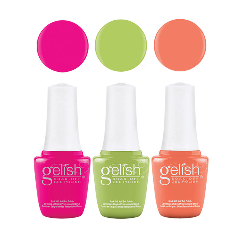 Gelish Mini & Morgan Taylor Feel the Vibes Gel Polish and Lacquer Set, 6 Pack