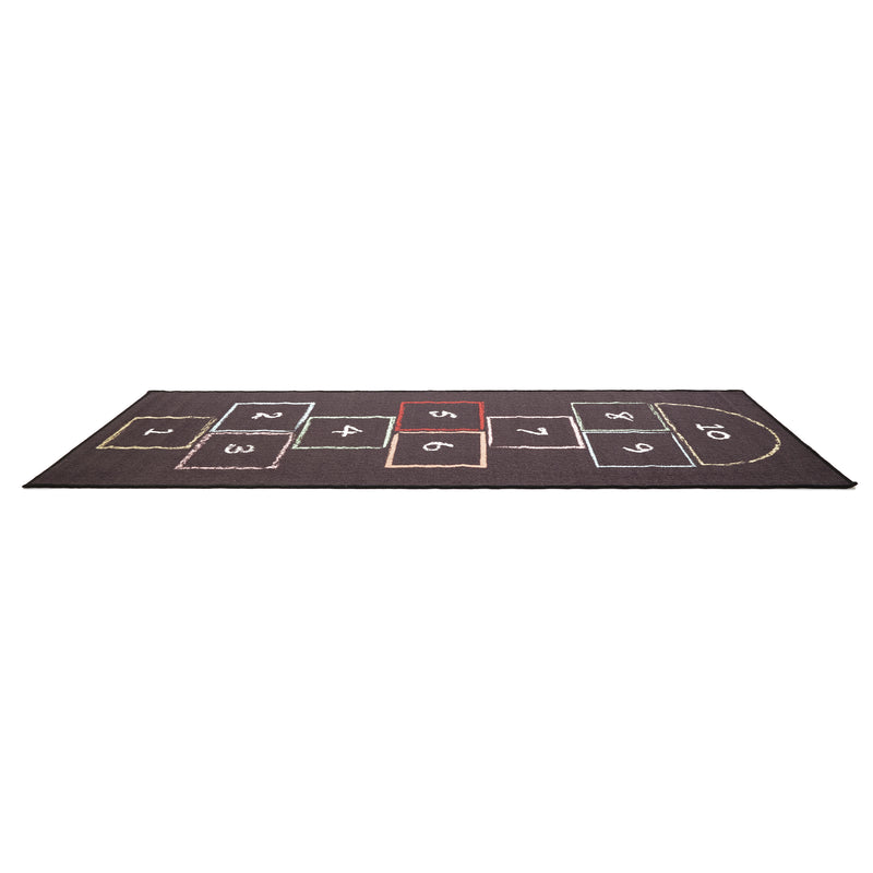Wonder&Wise Kids Classic Chalk Hopscotch Rug Floor Game Mat with Throw Beanbags
