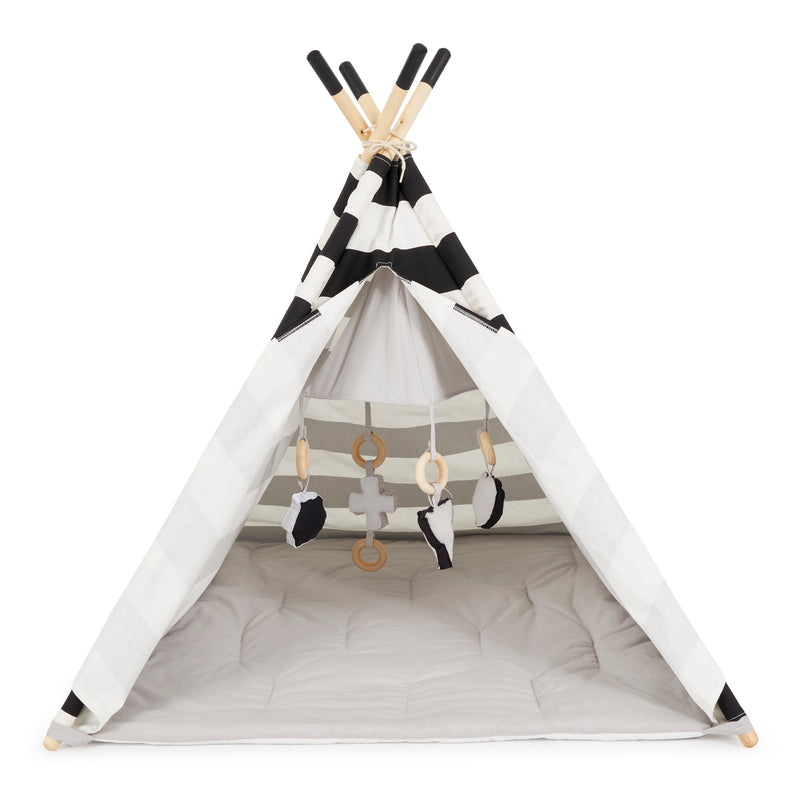 Wonder&Wise Indoor Baby Kids Foldable Activity Toy Teepee Play Tent with ABC Mat
