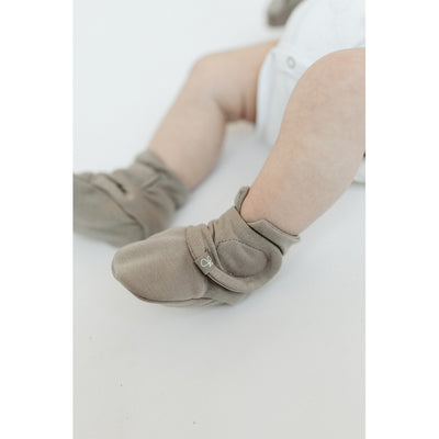 Goumikids Stay On Organic Baby Boots Infant Booties, 0-3M Gray/Pewter (2 Pairs)