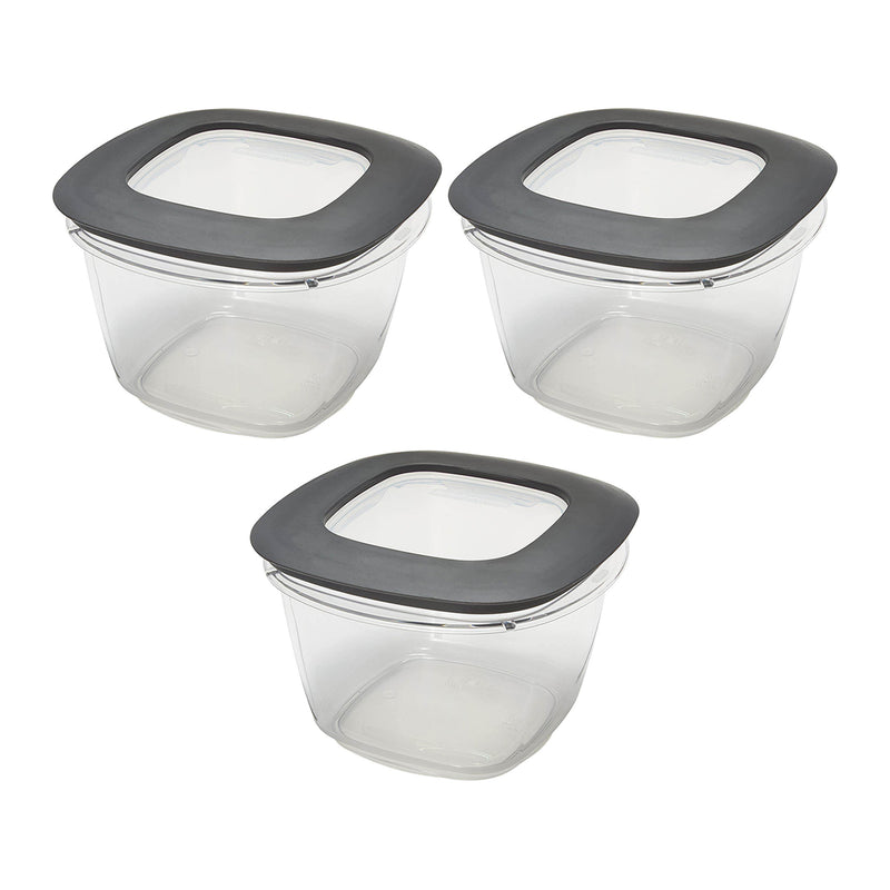 Rubbermaid Premier Easy Find Lids Clear Plastic Food Storage Containers (3 Pack)
