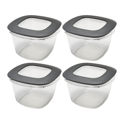 Rubbermaid Premier Easy Find Lids Clear Plastic Food Storage Containers (4 Pack)