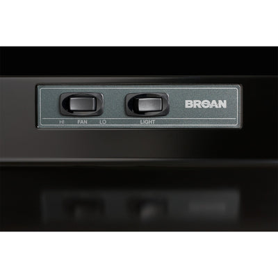 Broan-NuTone 423623 36-Inch Under-Cabinet 2-Speed Exhaust Fan and Light, Black