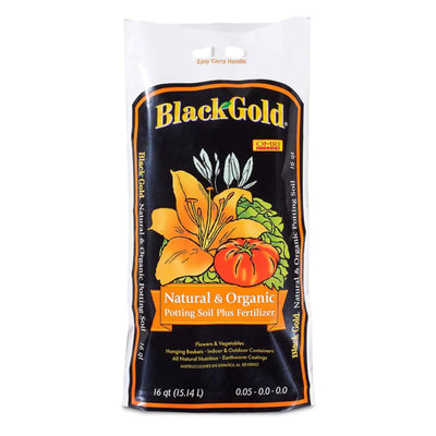 SunGro Black Gold Natural and Organic Potting Soil Fertilizer Mix, 16 Quarts