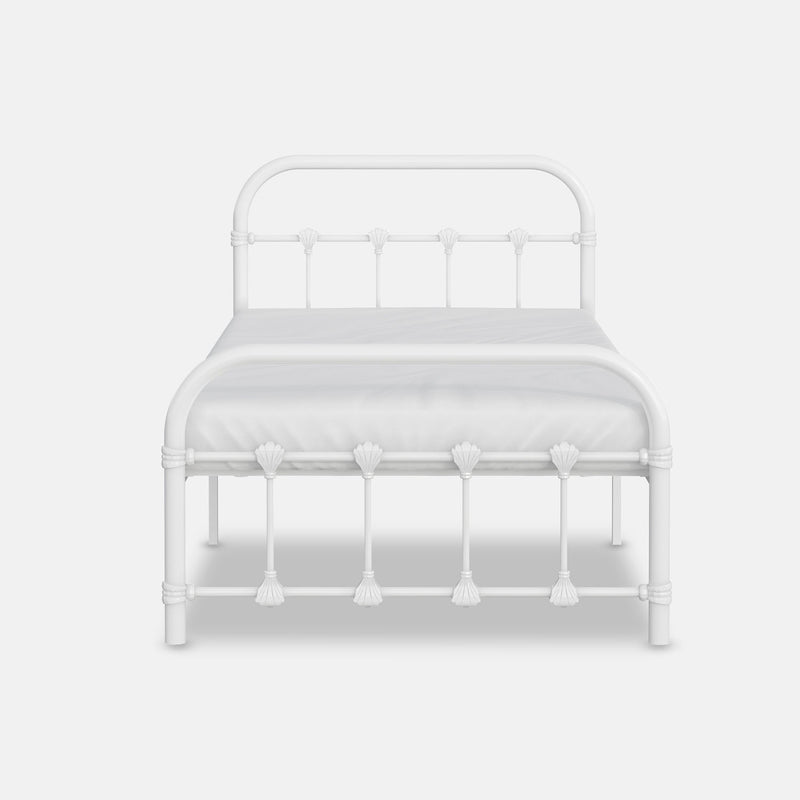 Rack Furniture Melissa Steel Twin Size Home Furniture Kids Bed Frame, White