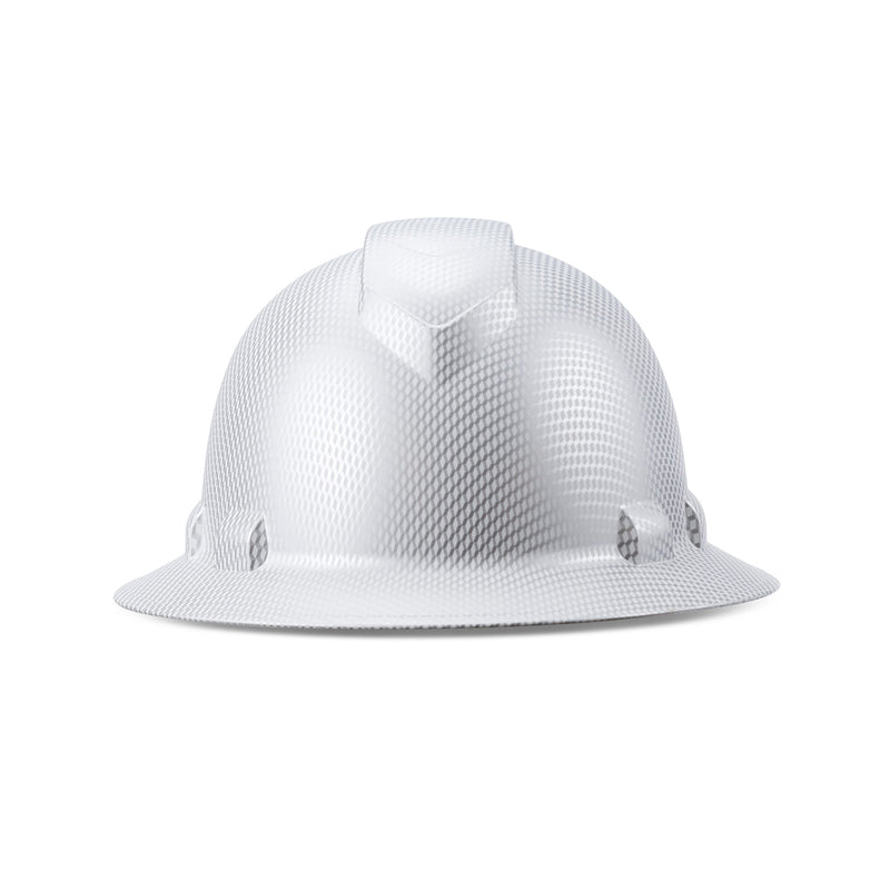 AcerPal Full Brim Customized Construction Ice Cube Platinum Hard Hat (Open Box)