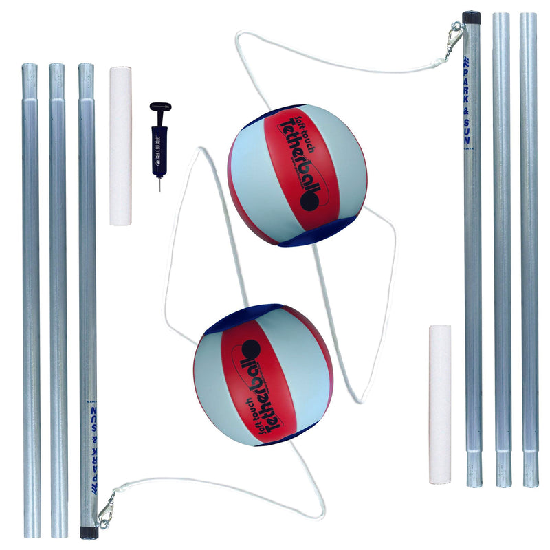 Park & Sun Sports Portable Backyard Tetherball Set w/ Accessories (2 Pack)
