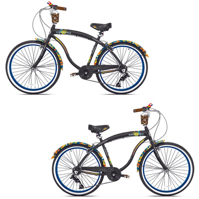 Cruiser Men's Cruiser Bike with Sturdy Handles and Alloy Frame (2 Pack)