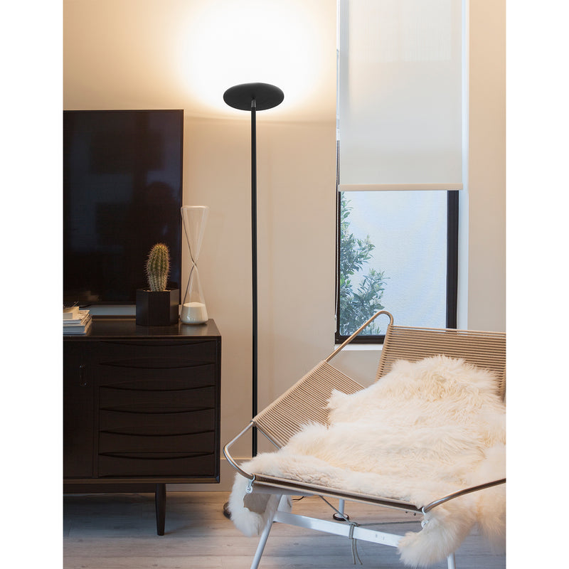Brightech Sky LED Torchiere Super Bright Standing Touch Sensor Floor Lamp, Black