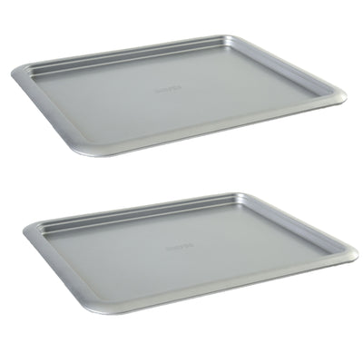 Norpro Non Stick 16.5" Steel Rimmed Full Baking Cookie Sheet, Silver (2 Pack)