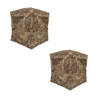 Plano AMEBL3029 Ameristep Outdoor 3 Person Brickhouse Hunting Blind (2 Pack)