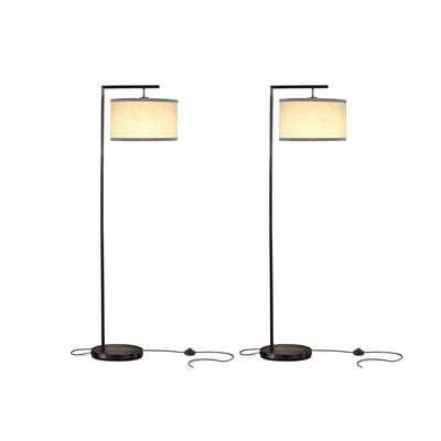Brightech Montage Modern Floor Smart Lamp with LED Light & Shade, Black (2 Pack)