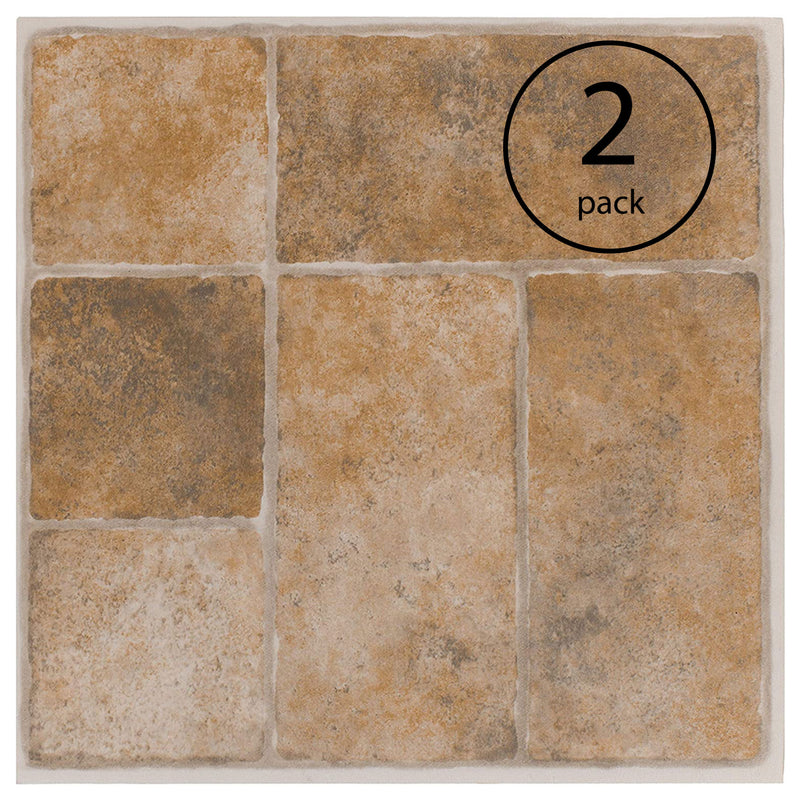 Achim Nexus Peel & Stick Vinyl Floor Tile, Granite Blocks, 40 Pack