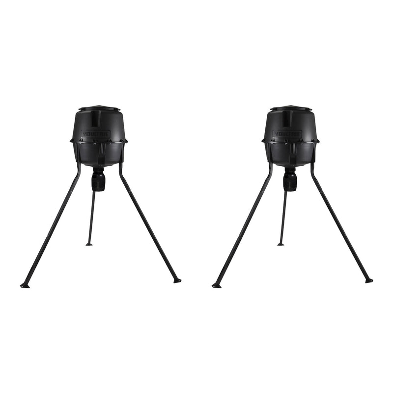 Moultrie 30 Gallon Drum Directional Tripod Fish & Deer Feeder w/ Timer (2 Pack)