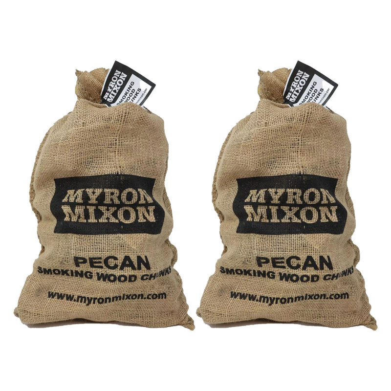 Myron Mixon Smokers BBQ Wood Chunks For Smoking and Grilling, Pecan (2 Pack)