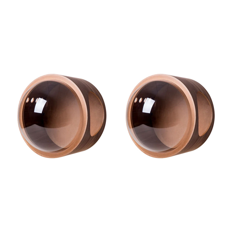 MYZOO Spaceship Gamma Wood Cat Bed Wall Mount Open Right Shelf, Walnut (2 Pack)