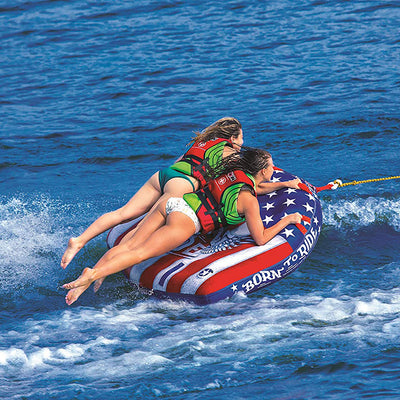 WOW Watersports 20-1010 Born to Ride 1 to 2 Person Towable Tube with Handles