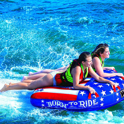 WOW Watersports 20-1010 Born to Ride 1 to 2 Person Towable Tube with Handles