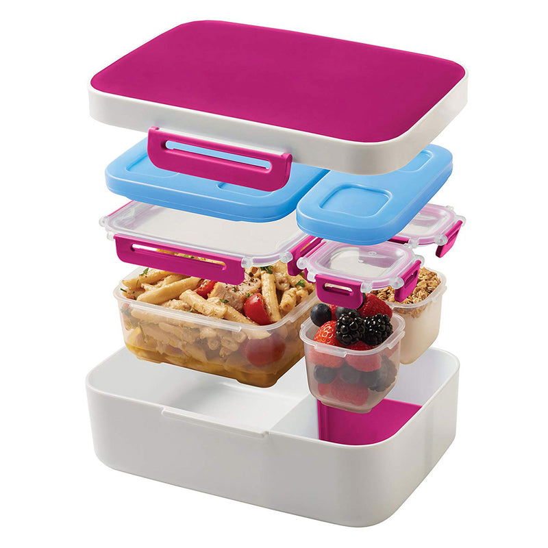 Rubbermaid LunchBlox Small Leak Proof Food Container Kit with Case, Beet Red