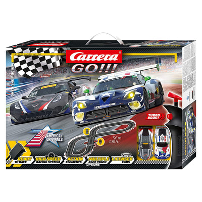 Carrera GO!!! Onto the Podium 11.81 Foot Electric Powered Slot Car Racetrack Set