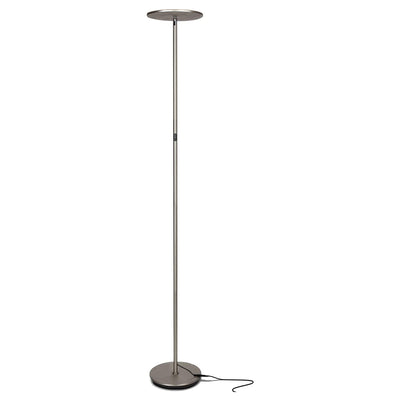 Brightech Sky LED Torchiere Super Bright Standing Floor Lamp, Brushed Nickel