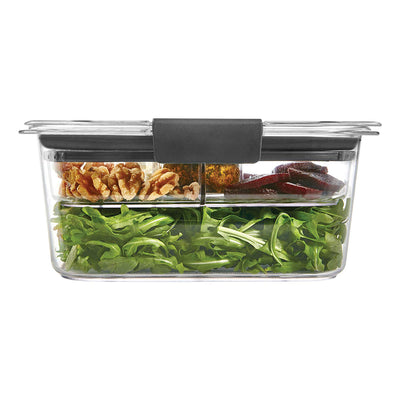 Rubbermaid Brilliance Medium Deep 4.7 Cup Food Salad Storage Container (3 Pack)