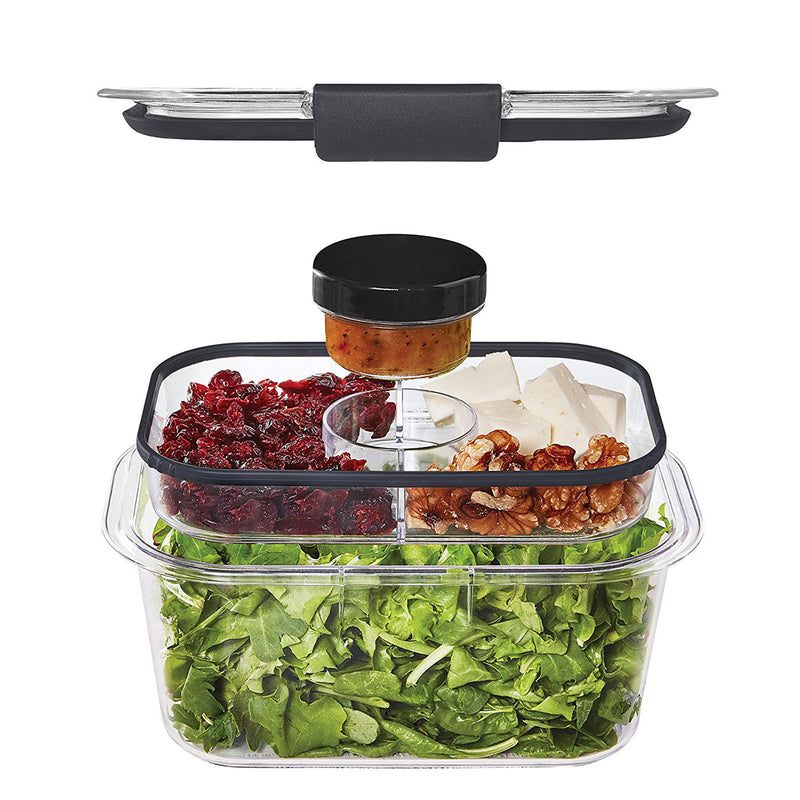 Rubbermaid Brilliance Medium Deep 4.7 Cup Food Salad Storage Container (3 Pack)