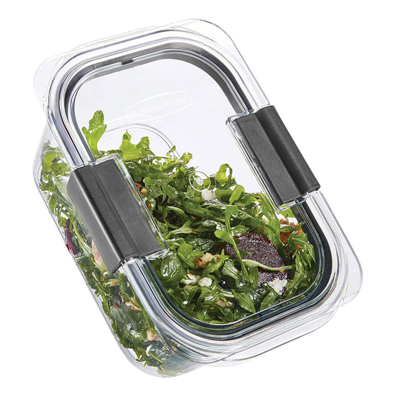 Rubbermaid Brilliance Medium Deep 4.7 Cup Food Salad Storage Container (4 Pack)