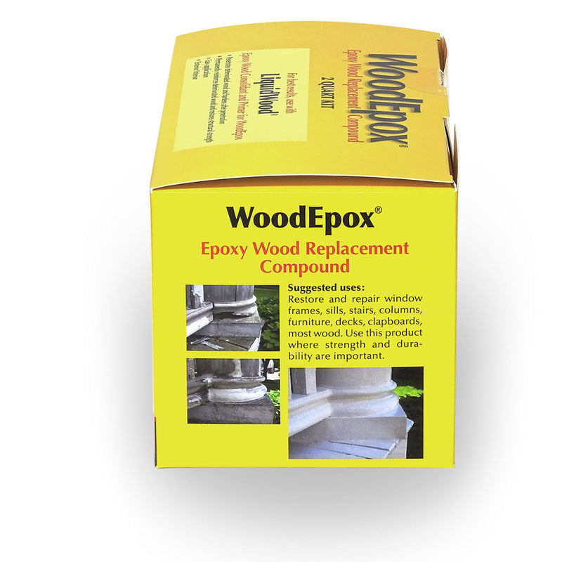 Abatron WE2QKR WoodEpox Epoxy Wood Replacement Compound Parts A & B, 2 Quart Kit